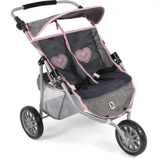 Bayer Chic 2000 Zwillings-Jogger Melange grau-navy