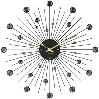 Karlsson Sunburst Wanduhr 50 cm 50-001 schwarz