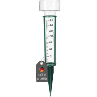 Lantelme Regenmesser mit Erdspieß 24cm x 8cm Kunststoff Glas | Niederschlagsmesser zur Wassermengenermittlung im Garten Gewächshaus und Landwirtschaft | Regenwassermesser für Outdoor und Gartenstecker