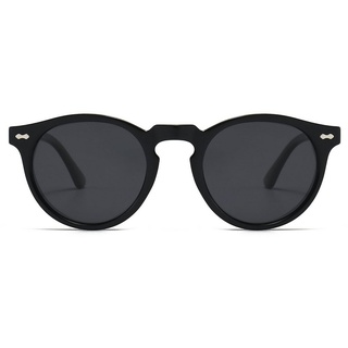 PACIEA Sonnenbrille 2 Paar runde Vintage-Sonnenbrillen für Damen und Herren schwarz