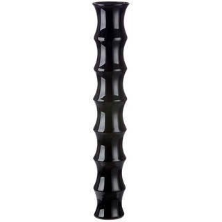 GILDE Glas Vase XL Bamboo - große Deko Bodenvase schwarz - Höhe 85 cm