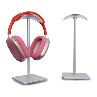 GEEKRIA Kopfhörerständer aus Aluminiumlegierung für Over-Ear-Kopfhörer, Gaming-Headset-Halterung, Schreibtisch-Display-Aufhänger mit solidem, schwerem Sockel, kompatibel mit Sony WH-1000XM5 (Silber)