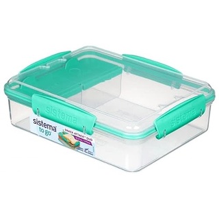 Sistema 2er Pack Lunchbox/Lunch Snack Attack Duo To Go, 975ml - Farbe mint