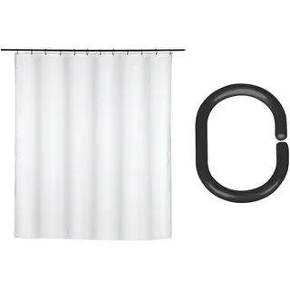 Schöner Wohnen Duschvorhang Saoba 180 x 250 cm weiß
