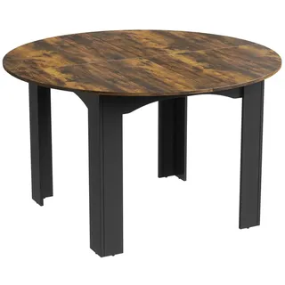 Mondeer Rund Esstisch 120 x 75 cm Schwarz/Weiß