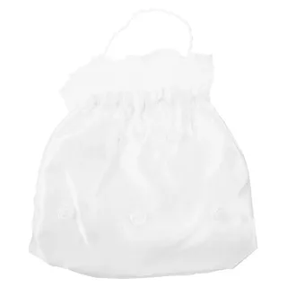 Dailygoody – Satin-Brauttasche – Elegante Handtasche – Perfekt für Hochzeiten – Weiß – Brautgeschenk – Leicht und praktisch – Damen...
