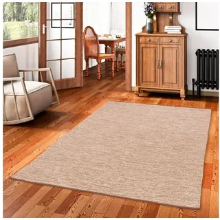 Pergamon Wollteppich Baumwolle Natur Kelim Teppich Easy Meliert, Rechteckig, Höhe: 8 mm beige 60 cm x 90 cm x 8 mm