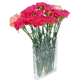 Buch Blumenvase 14 X 18 X 4 Cm Transparenter Pflanzenhalter