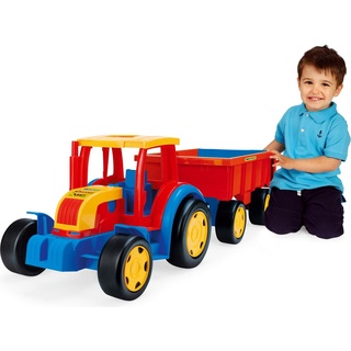 Wader Gigant Traktor mit Anhänger, 102 cm
