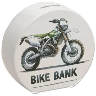 speecheese Spardose Enduro Motorrad Spardose mit Spruch Bike Bank