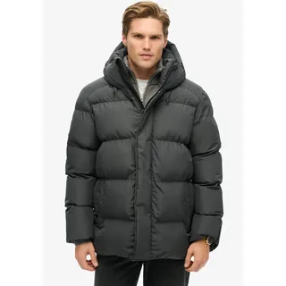 Superdry Steppjacke "HOODED 5 BAFFLE SPORTS PUFFER", Herren, Gr. XL, schwarz (ebony), Web, Obermaterial: 100% Polyester, unifarben, modisch, relaxed fit, Langarm, Jacken