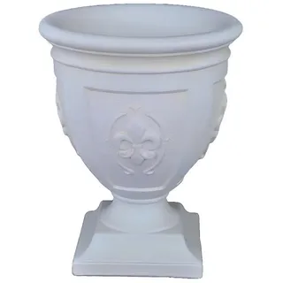 JVmoebel Dekovase design Vase Kelch XXL Vasen Blumen Deko Antik Stil Raum Pokal 0865, Made in Europa weiß