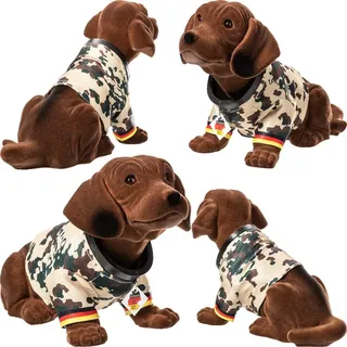 WackelDackel ORIGINAL Bundeswehr MIT UNIFORM GROß BW Tarnfarben Kult WACKELKOPF, Farbe:Wüstentarn/Tropentarn
