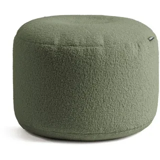 mokebo Pouf Bouclé 50 x 30 x 50 cm Grün