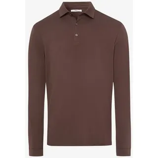 Brax Langarm-Poloshirt braun M