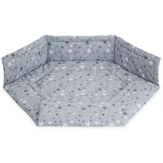 FabiMax Laufgittereinlage 6-eckig (115x100 cm), mit Seitenschutz, Obermaterial aus 100% Baumwolle