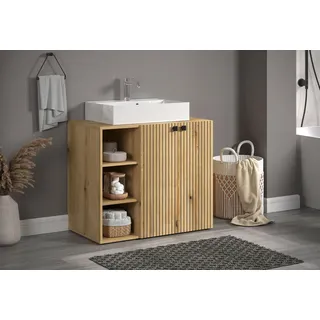WELLTIME Waschbeckenunterschrank Amrum 90 x 79 x 53 cm Braun