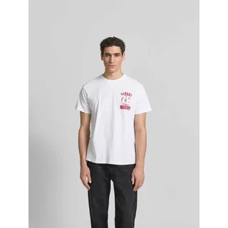 Regular Fit T-Shirt aus reiner Baumwolle, Weiss, S