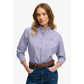 Superdry Langarmhemd Slim Fit gestreift Lila L
