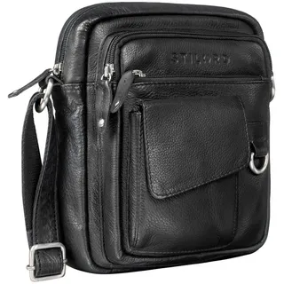 STILORD Schultertasche "Ryan" Crossbody Tasche Herren Leder zum Umhängen Vintage Ledertasche schwarz