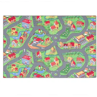 Snapstyle Little Village Kinderteppich 80 x 400 cm Mehrfarbig