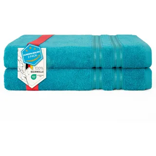 hammetex Badetuch 70 x 140 cm türkis 2 St.