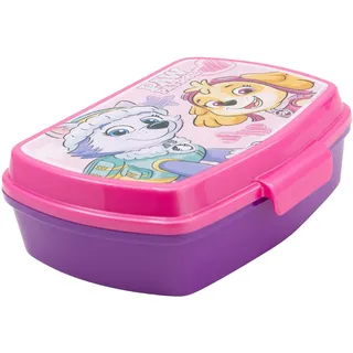 STOR Paw Patrol Kinder Brotdose 1333ml - Rechteckige Sandwich-Box aus Kunststoff BPA-Frei - Dekorierte Lunchbox für Schule und Ausflüge