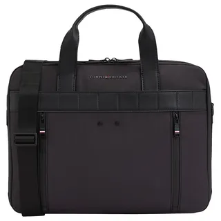 Tommy Hilfiger Herren Laptoptasche Elevated 1985 Computer Bag mit Tragegurt, Mehrfarbig (Black), Einheitsgröße - Einheitsgröße
