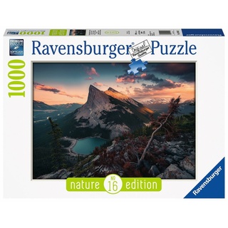 Ravensburger Puzzle 1000 Teile Puzzle Nature Edition Abends in den Rocky Mountains 15011, 1000 Puzzleteile
