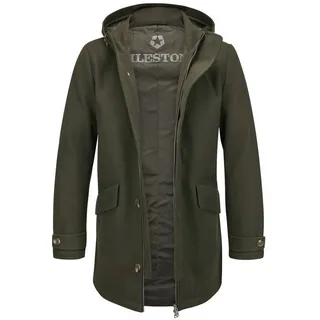 Milestone Parka MSAshton aus elastischer Jersey-Wollmischung mit moderner Passform grün 50
