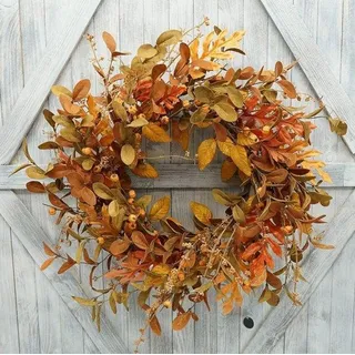 Famanu Herbstkranz - Handgemacht mit detailreicher Dekoration - 50 cm - Multicolor