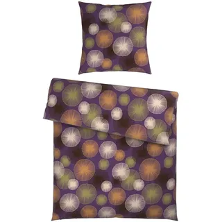 Esposa Bettwäsche, Violett, Beige, Textil, 155x220 cm, pflegeleicht, hautfreundlich, Schlaftextilien, Bettwäsche, Bettwäsche, Übergrößen-Bettwäsche