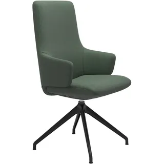 Stressless Stuhl Laurel | Drehgestell D350 Calido Emerald Green Mit Armlehnen Hoher Rücken Matt Schwarz