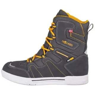 TROLLKIDS Winterboots Skanden in Anthrazit/Goldgelb | Gr.: 27