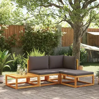 Festnight Balkon Lounge Klein Holz Ecklounge Gartenlounge Set Balkonmöbel Kleiner Balkon Sofa Ecksofa Terrassenmöbel Loungemöbel Gartenmöbel Lounge Möbel Outdoor Massivholz Akazie