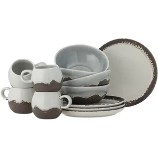 Bloomingville Paula Frühstücksset 12-tlg. grün-braun