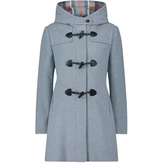 GIL BRET Dufflecoat mit Kapuze in Bright Blue Melange | 46