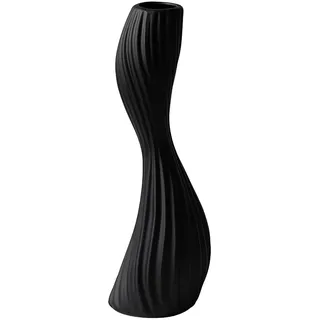 Schwarz Bodenvase Höhe 40cm, Moderne Keramikvase Heim Deko für Wohnzimmer Tisch Kaminsims Heim,Schwarz