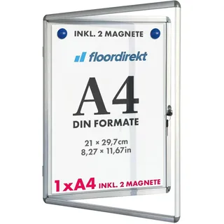 Karat Master of Boards, Schaukasten Premium Acrylglas magnetisch Beschreibbar Alurahmen 1 x A4