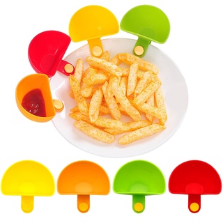 VBXPOU Snackschale 4STK Schüssel Tellerhalter Süßigkeiten Schale Snack Schalen Set für Schüsseln, Teller, Chip-Clips, Chip-Schüssel und Dip-Servierset, Soßenhalter