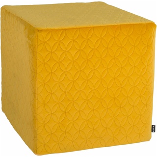 Sitzwürfel H.O.C.K. "Soft Nobile" Hocker Gr. B/H: 45 cm x 45 cm, gelb Sitzkissen Sitzwürfel