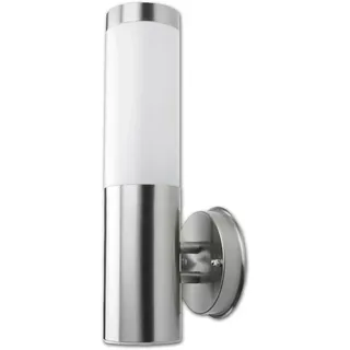Licht-Erlebnisse Außenleuchte Edelstahl 33cm Ø8cm IP44 mit Bewegungsmelder silber