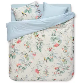 PiP Wendebettwäsche Floris Perkal blau-weiß Größe 155x220 cm (80x80 cm)