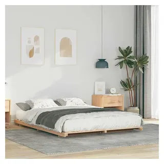 vidaXL Bodenbettgestell 140 x 220 cm Braun