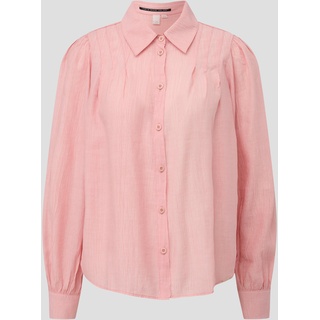 QS - Bluse mit Raffung, Damen, orange|pink, 38