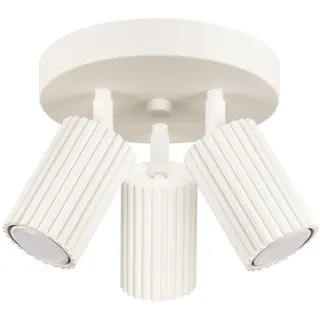 Sollux Lighting Deckenlampe 3 Flammig rund Aluminium beige