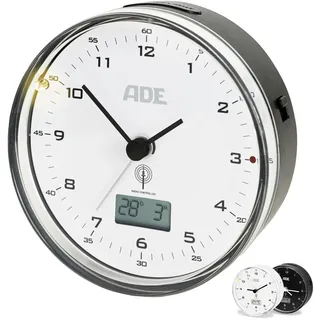 Funk wecker analog ohne Ticken | Uhr mit Temperaturanzeige und Kalender | lau...