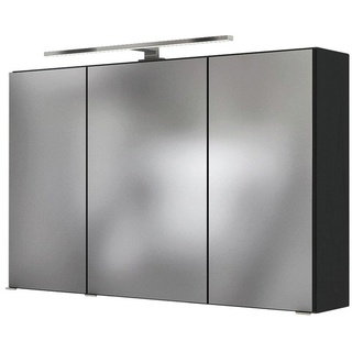 HELD MÖBEL Spiegelschrank »Florida«, 3-türig, LED, BxH: 100 x 66 cm - grau