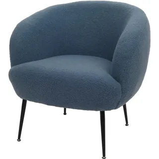 MCW Lounge-Sessel MCW-O37 Bouclé 330 g/m2 75 x 80 x 80 cm Blau