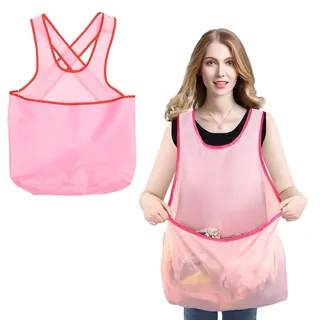 Tragbare Wäschetrocknung Schürze,Tragbare Trocken Schürze, ärmellose Apron, Gartenschürze mit großer Tasche, Wäscheschürze, für Tragbarer Organizer zum Trocknen von Kleidung